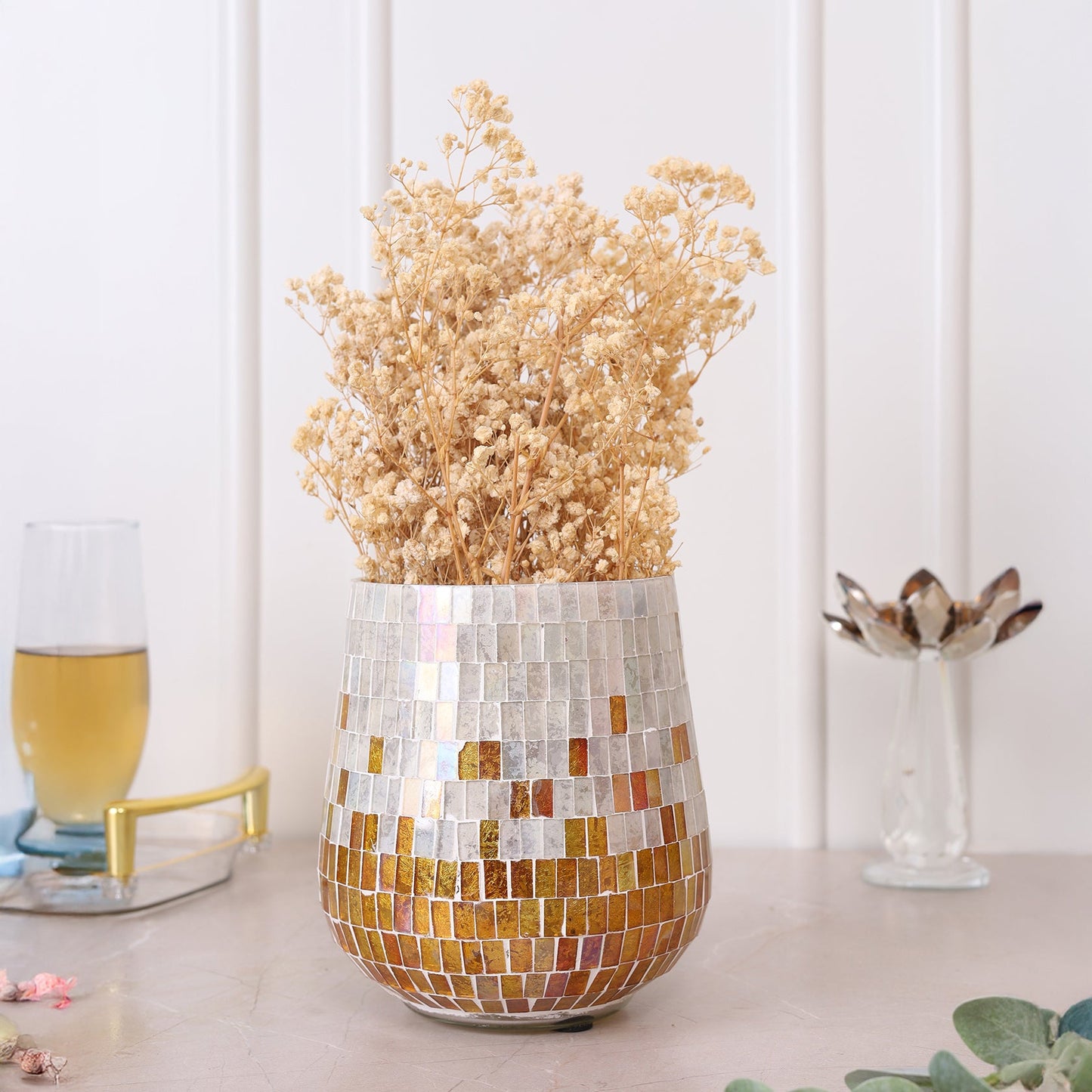Mosaic Hurricane Vase - Medium