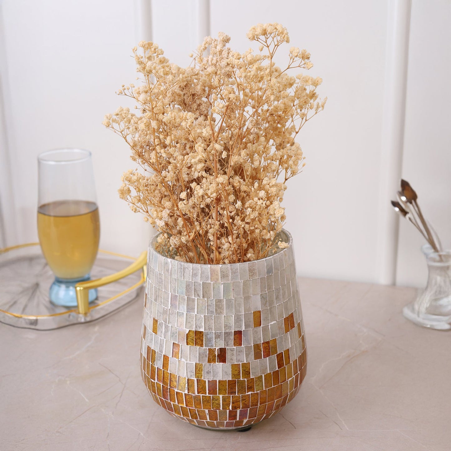 Mosaic Hurricane Vase - Medium